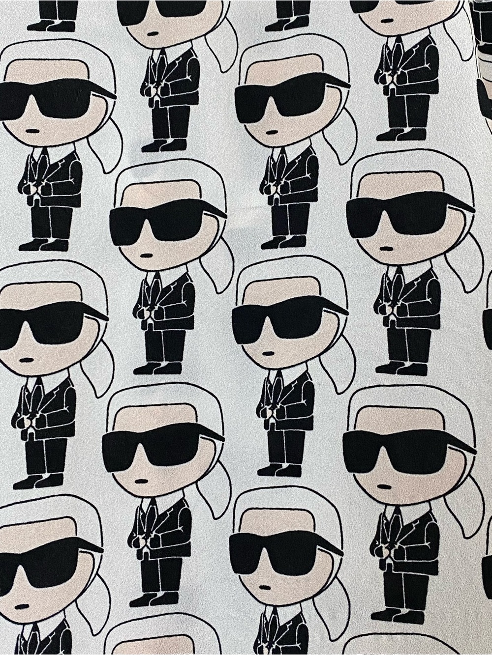 SOLD Karl Lagerfeld Paris All Over Print Blouse - Picture 11 of 15